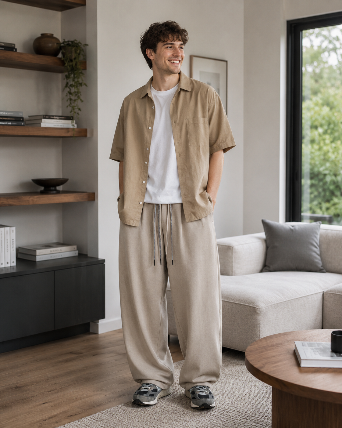 Cruz | Pantalons Larges avec Cordon de Serrage et Coupe Décontractée
