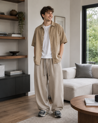 Cruz | Pantalons Larges avec Cordon de Serrage et Coupe Décontractée