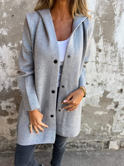 Norah | Veste à capuche décontractée à bouton unique