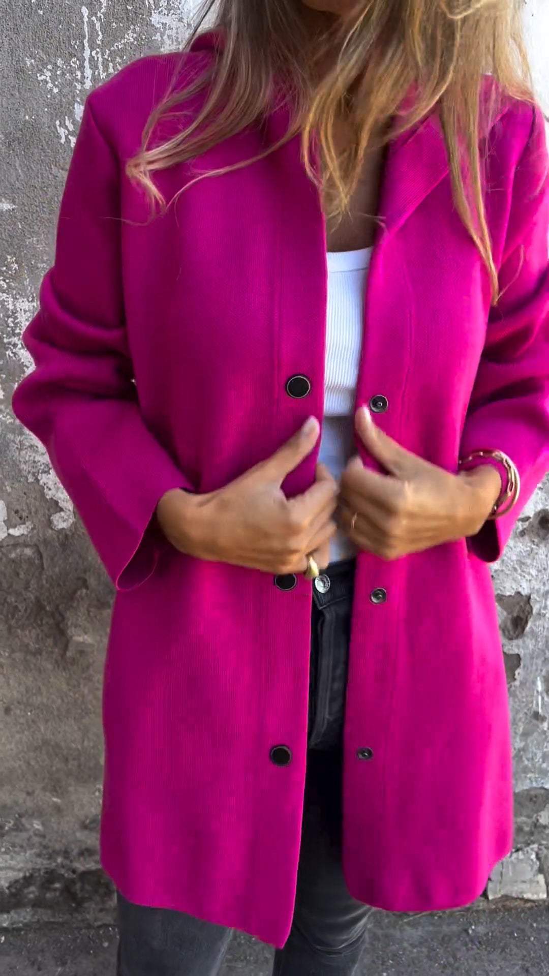 Norah | Veste à capuche décontractée à bouton unique