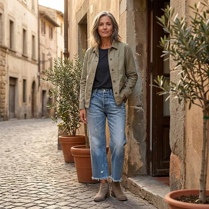 Astoria | Jeans Droits Raccourcis avec Franges