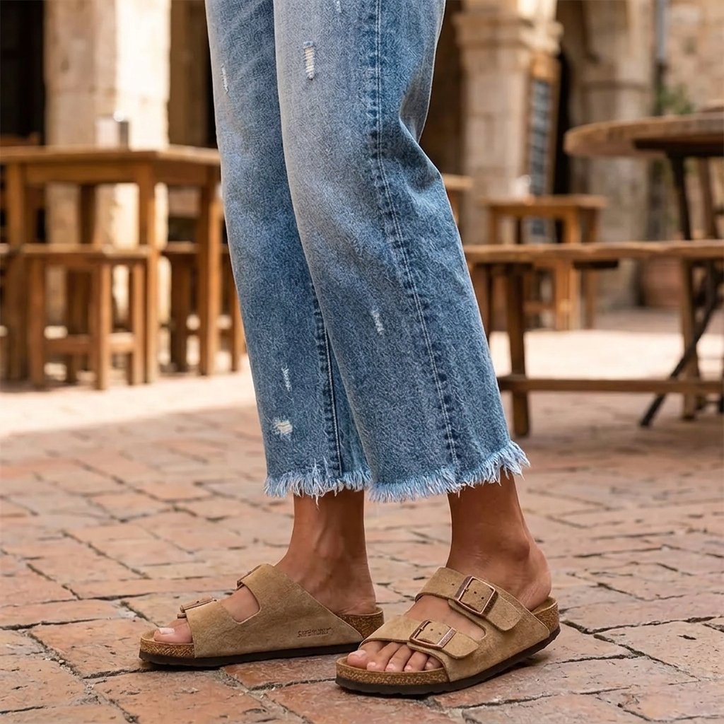 Astoria | Jeans Droits Raccourcis avec Franges