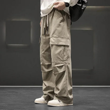 Luke | Pantalons décontractés à poches cargo à jambes larges