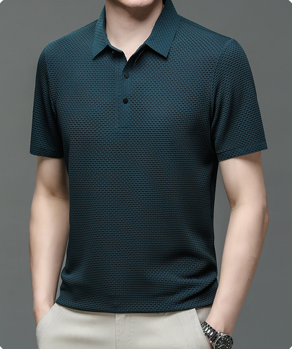 Jax | Polo Texturé à Manches Courtes avec Boutons