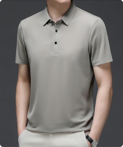 Jax | Polo Texturé à Manches Courtes avec Boutons