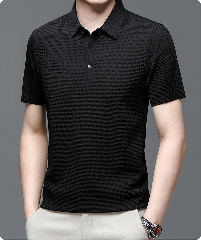 Jax | Polo Texturé à Manches Courtes avec Boutons