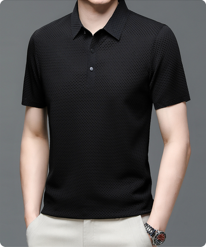 Jax | Polo Texturé à Manches Courtes avec Boutons