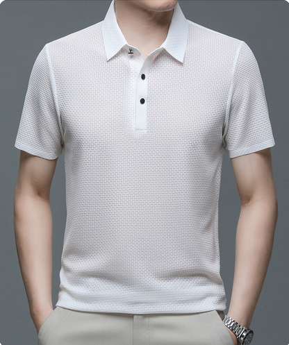 Jax | Polo Texturé à Manches Courtes avec Boutons