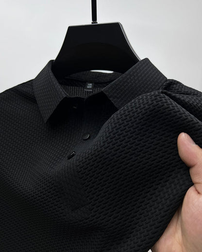 Jax | Polo Texturé à Manches Courtes avec Boutons