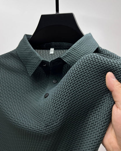 Jax | Polo Texturé à Manches Courtes avec Boutons