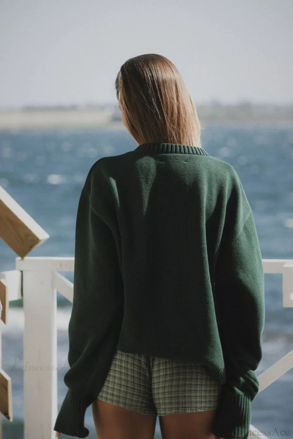 Pull Sweatshirt Imprimé Poisson Surdimensionné