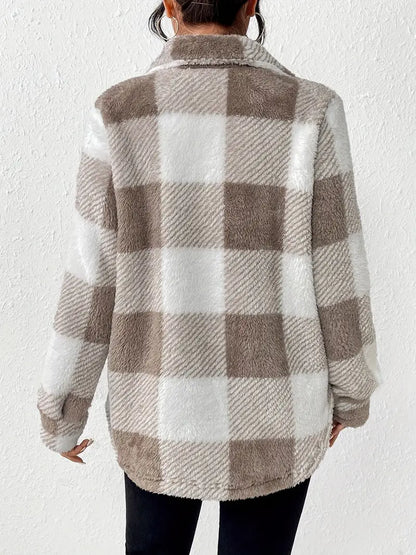 SANDRA - Veste à boutons à motif tartan