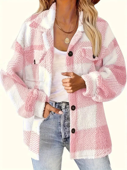 SANDRA - Veste à boutons à motif tartan