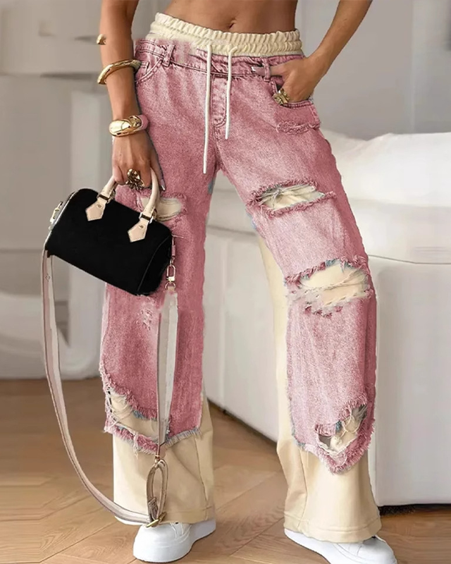 Lunaria | Jean Style avec Cordon Élastique