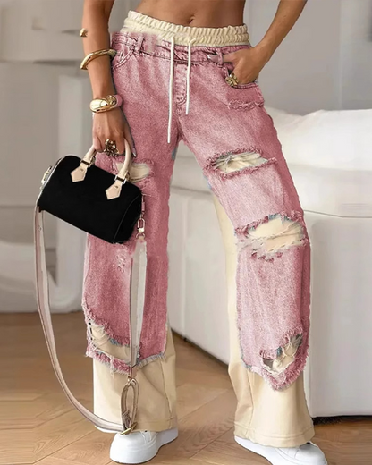 Lunaria | Jean Style avec Cordon Élastique