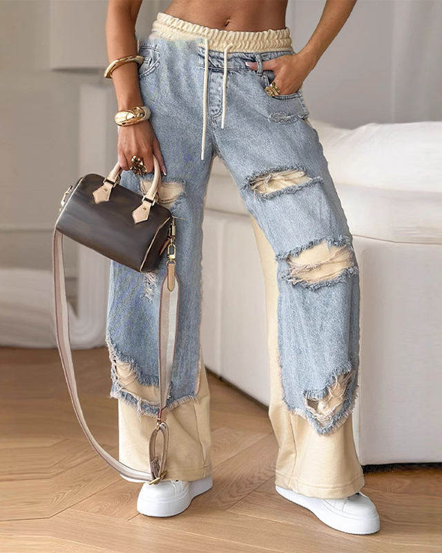 Lunaria | Jean Style avec Cordon Élastique