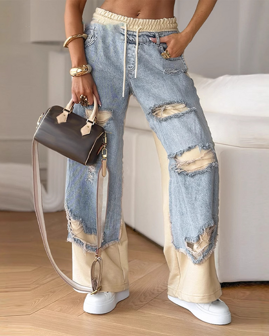 Lunaria | Jean Style avec Cordon Élastique