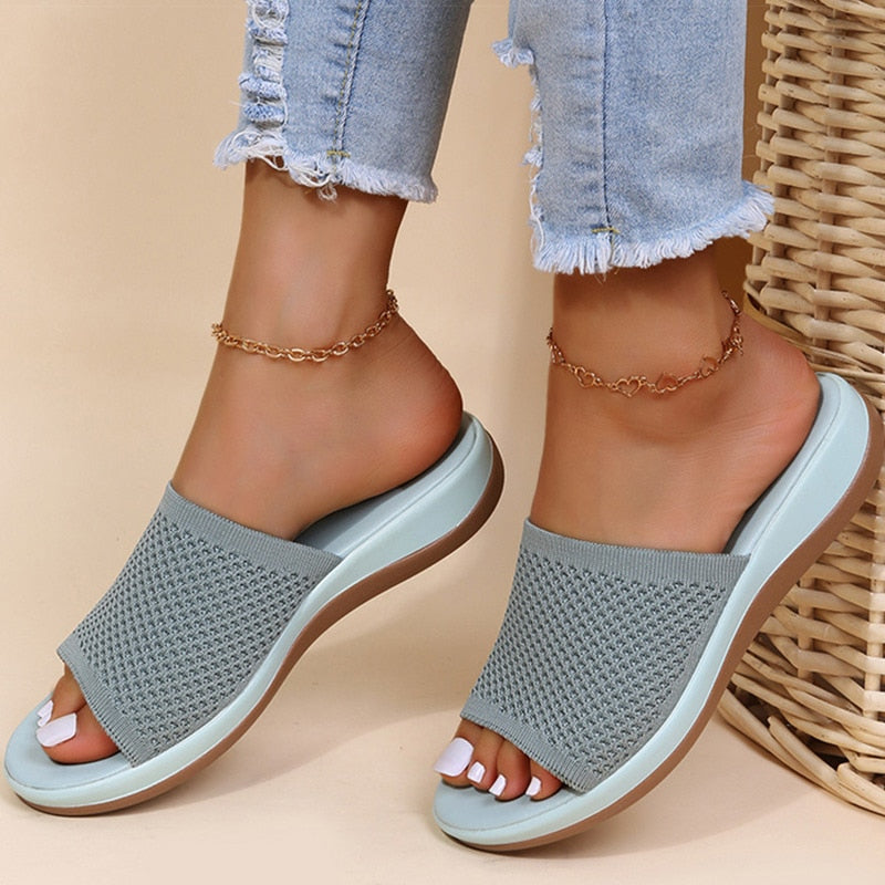 Sia | Sandales Mule en Maille Respirante